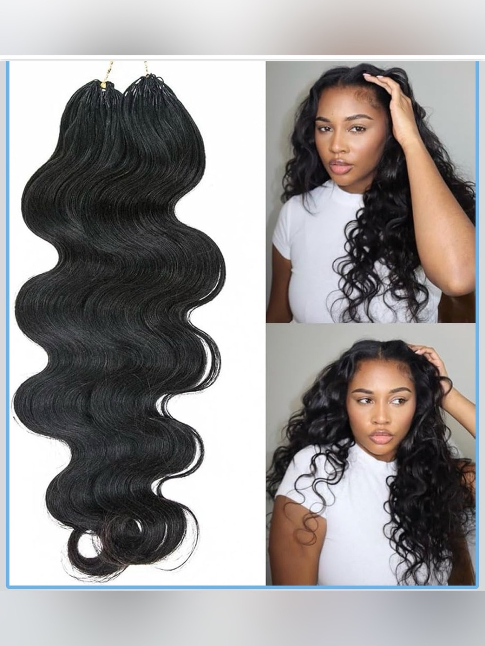 Miracle Knots Braids 100% Human Hair Body Wave Knotless  100 Strands NC 18"